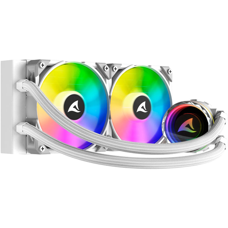 Afbeelding laden in galerijviewer, Sharkoon s80 rgb white waterkoeling (wit, 4-pins pwm fan-connector)

