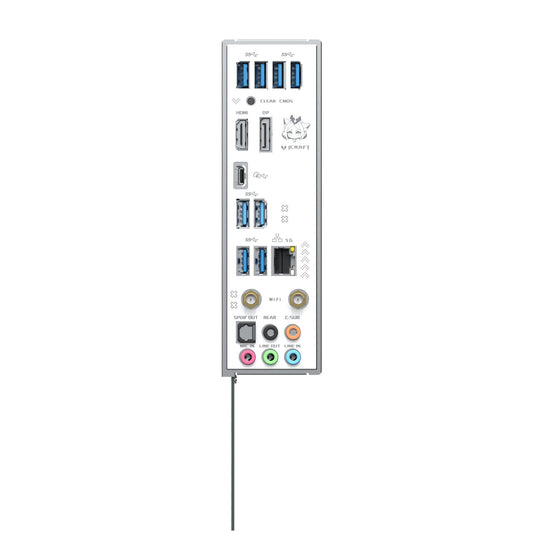 Maxsun ms-icraft b860m cross pro socket 1851 moederbord (wit, raid, 5 gb-lan, wlan, bt, sound, µatx)