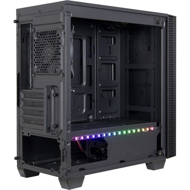Afbeelding laden in galerijviewer, Inter-tech x-608 infinity micro midi tower behuizing (zwart | 1x usb-a | 1x usb-c | rgb | window)

