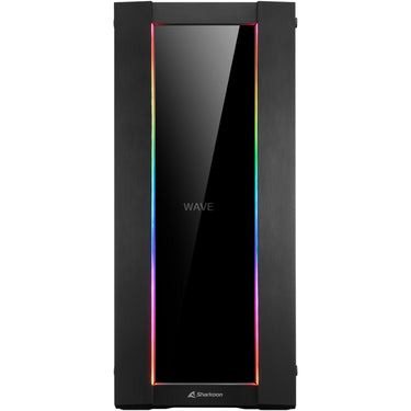 Sharkoon elite shark ca200g big tower behuizing (zwart | 4x usb-a | rgb | tempered glass)