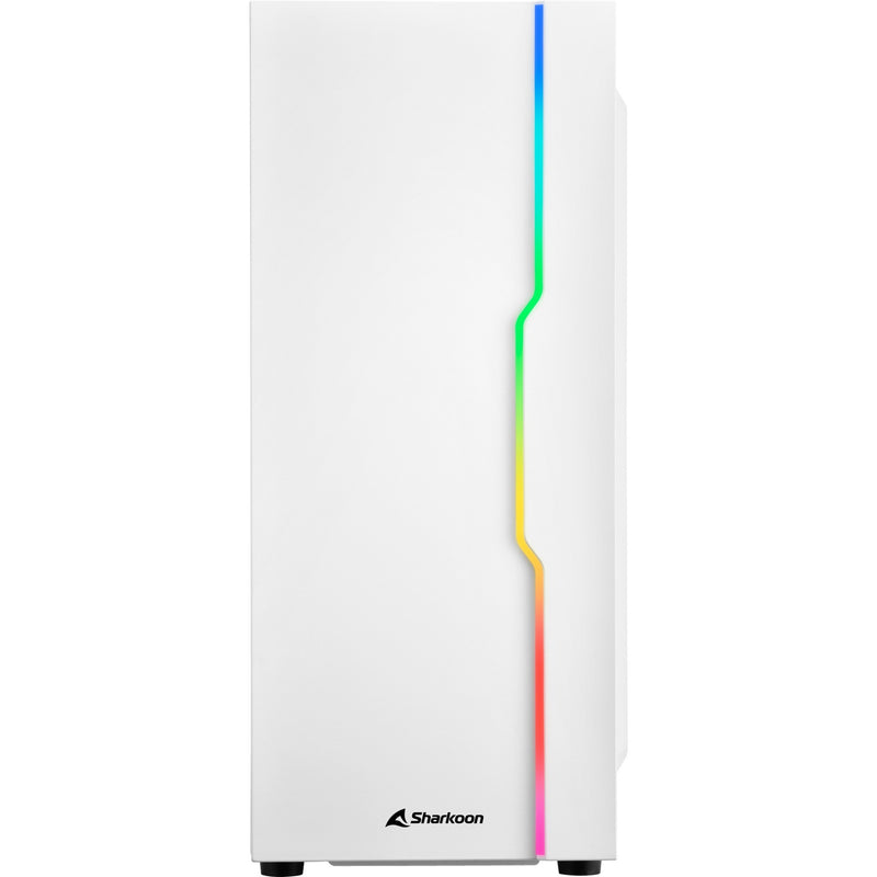 Afbeelding laden in galerijviewer, Sharkoon rgb slider midi tower behuizing (wit | 3x usb-a | rgb | tempered glass)
