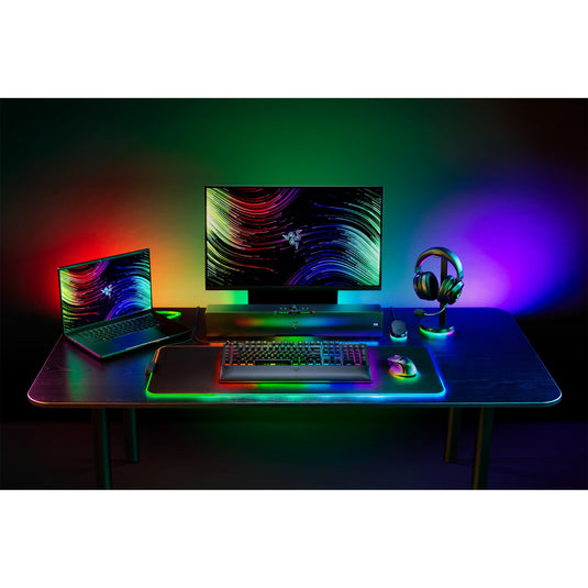 Razer blackwidow v4 pro, gaming toetsenbord (zwart, us lay-out, green, rgb leds, doubleshot abs)