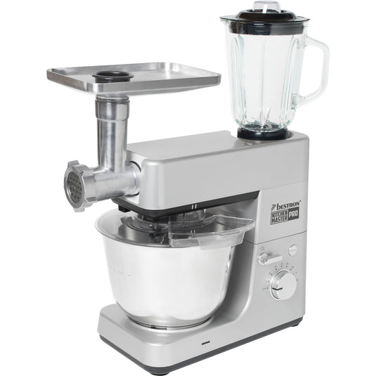 Bestron akm1600s 4-in-1 keukenmachine kitchen master pro (zilver)