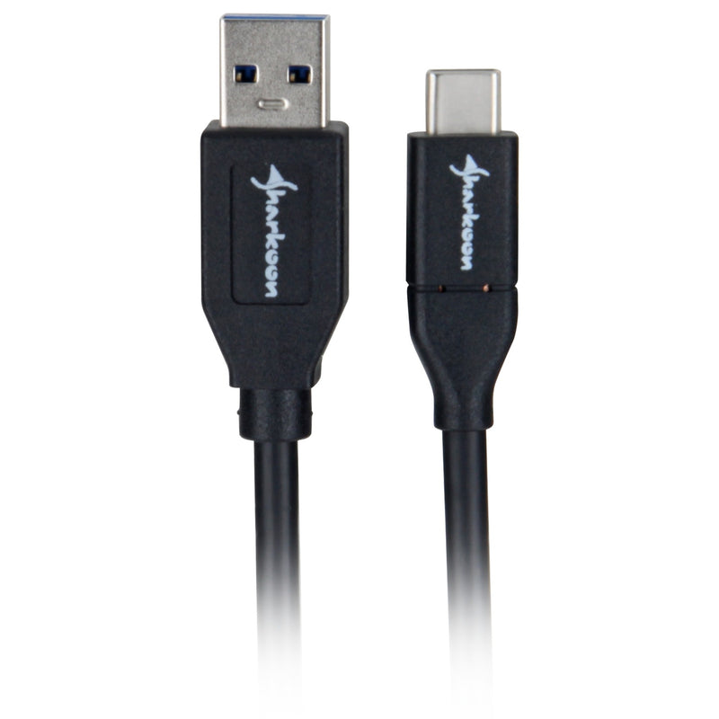 Afbeelding laden in galerijviewer, Sharkoon usb 3.1 gen 2-a > usb-c kabel (zwart, 1 meter)
