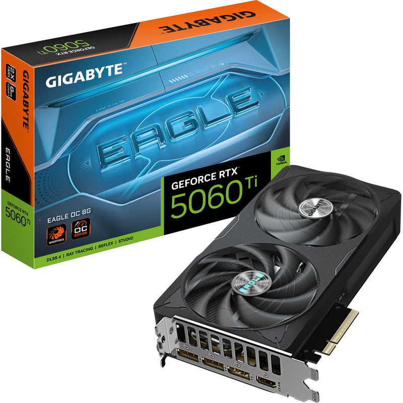 Afbeelding laden in galerijviewer, Gigabyte geforce rtx 5060 ti eagle oc 8g grafische kaart (3x displayport, 1x hdmi)
