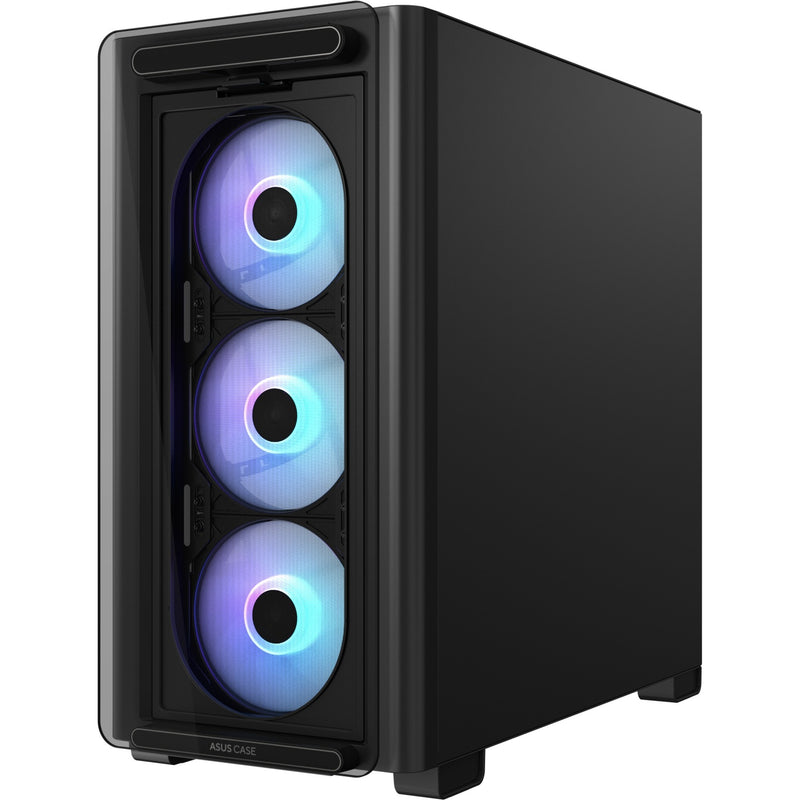 Afbeelding laden in galerijviewer, Asus a23 plus mini tower behuizing (zwart | 2x usb-a | 1x usb-c | rgb | tempered glass)
