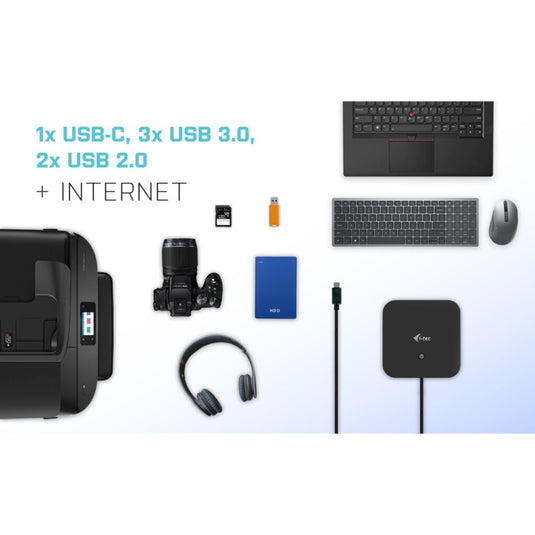 I-tec usb-c hdmi dp docking station with power delivery 65w + universal charger 77 w (zwart)