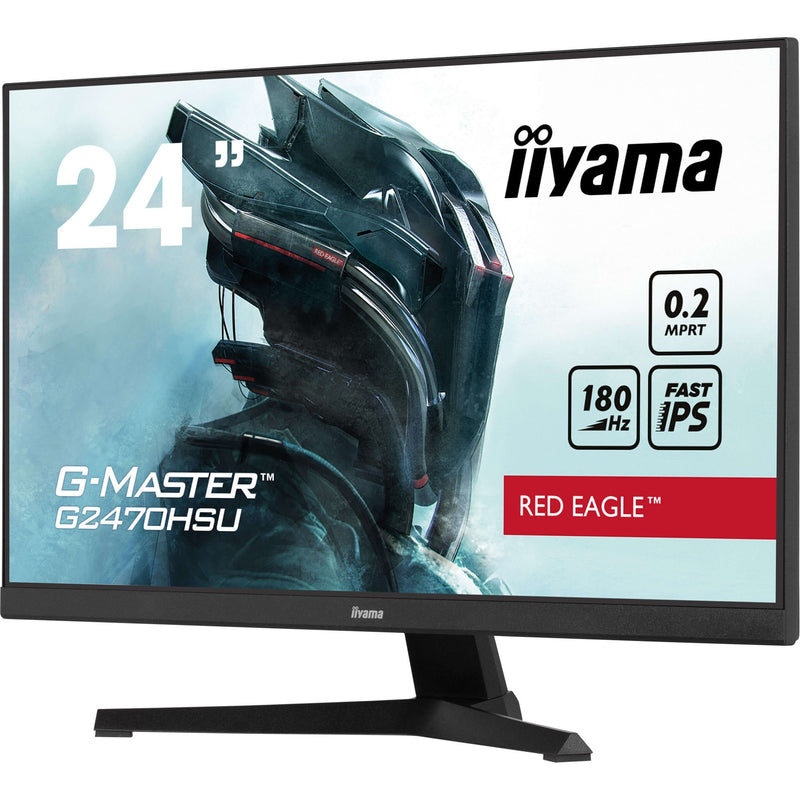 Afbeelding laden in galerijviewer, Iiyama g-master red eagle gb2470hsu-b6 24 gaming monitor (zwart, hdmi, displayport, 4x usb-a, usb-b, 180 hz)
