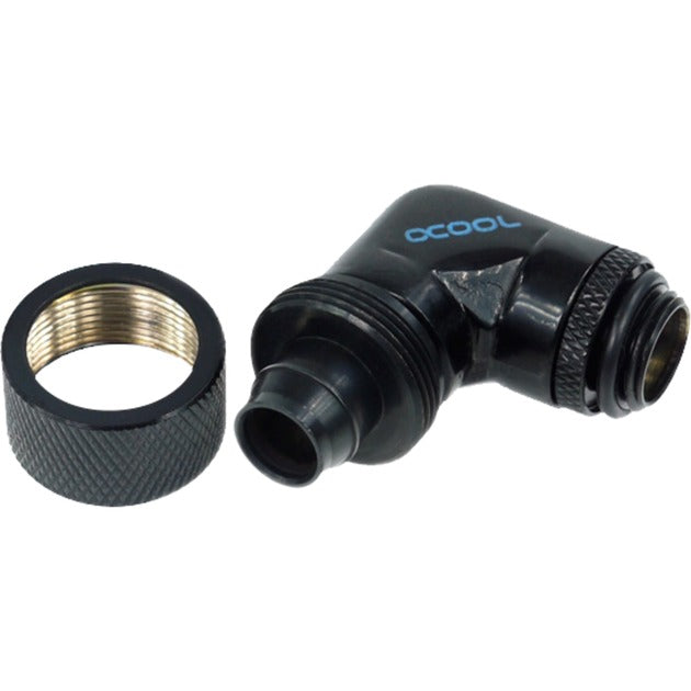 Afbeelding laden in galerijviewer, Alphacool 16 10 compression fitting 90° draaibaar g1 4 verbinding (zwart)
