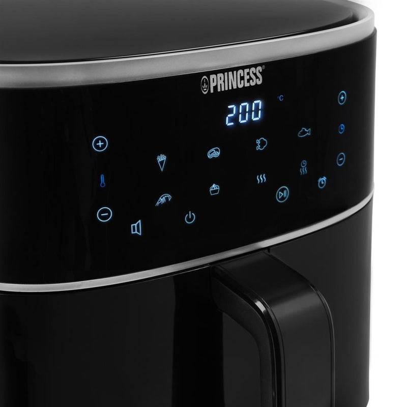 Afbeelding laden in galerijviewer, Princess digitale airfryer 6l heteluchtfriteuse (zwart, 6 liter)
