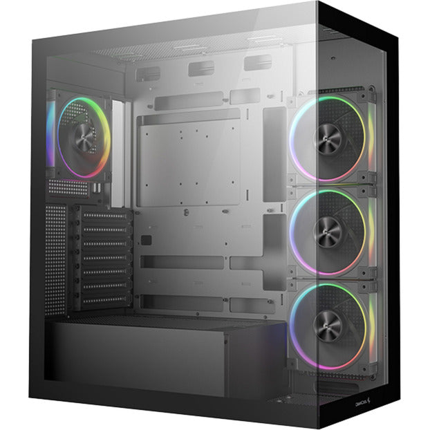 Afbeelding laden in galerijviewer, Deepcool cg580 4f v2 midi tower behuizing (zwart | 2x usb-a | 1x usb-c | rgb | tempered glass)
