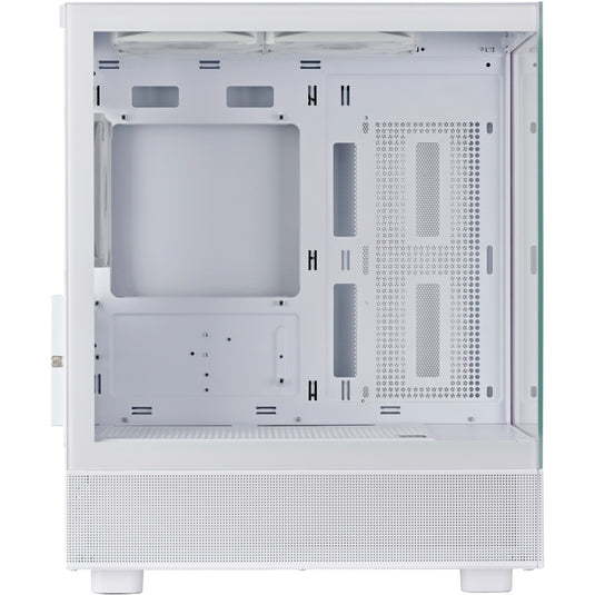 Silverstone lucid 04 mini tower behuizing (wit | 2x usb-a | 1x usb-c | rgb | tempered glass)