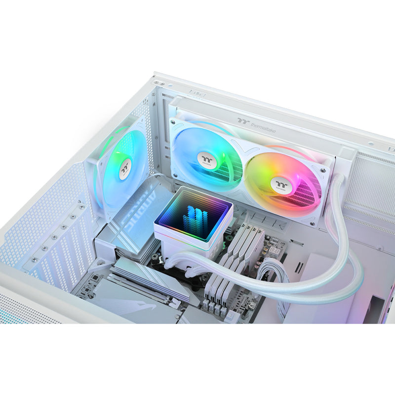 Afbeelding laden in galerijviewer, Thermaltake th240-s v3 argb sync aio liquid cooler - snow edition waterkoeling (wit)
