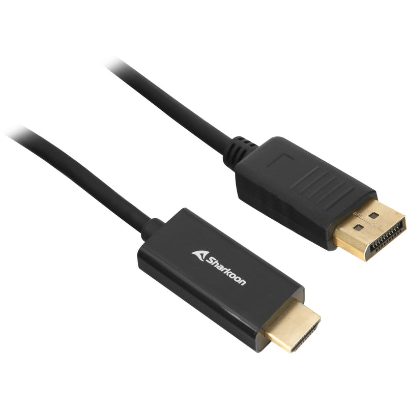 Afbeelding laden in galerijviewer, Sharkoon displayport 1.2 > hdmi adapter (zwart, 1 meter, 4k)
