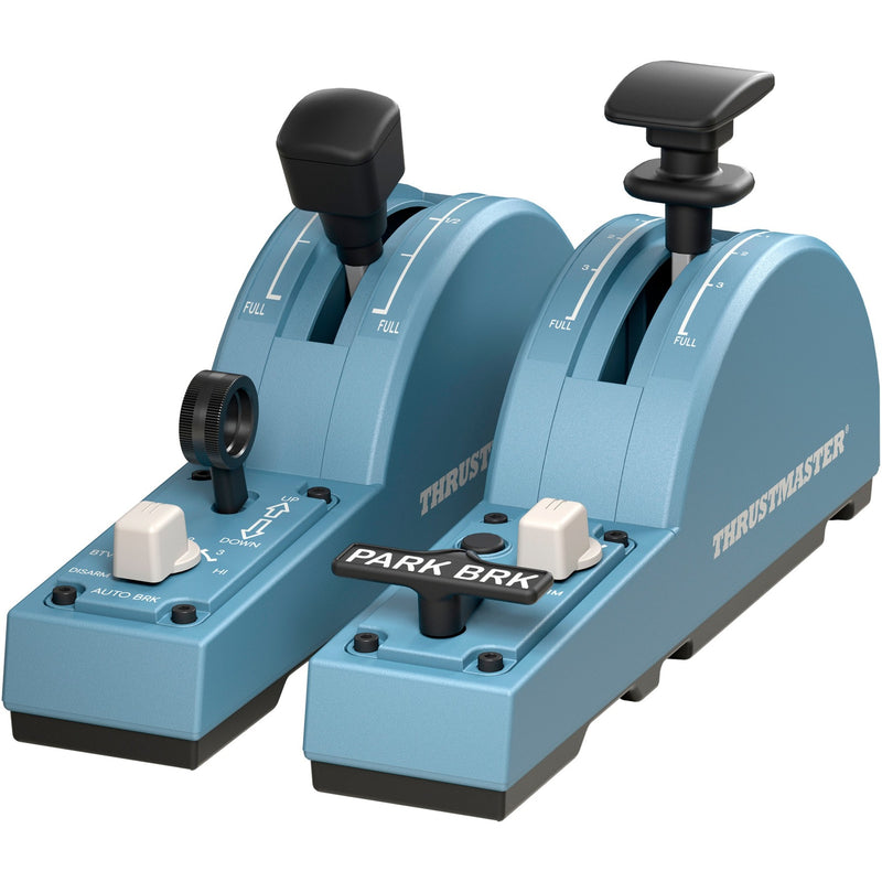 Afbeelding laden in galerijviewer, Thrustmaster tca quadrant add-on airbus edition gaming gasregelaar (blauwgrijs zwart, pc)
