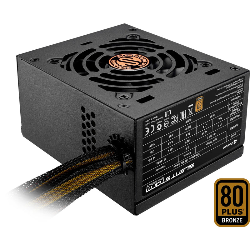 Afbeelding laden in galerijviewer, Sharkoon silentstorm sfx 450 bronze 450 watt voeding (zwart, 1x pcie)
