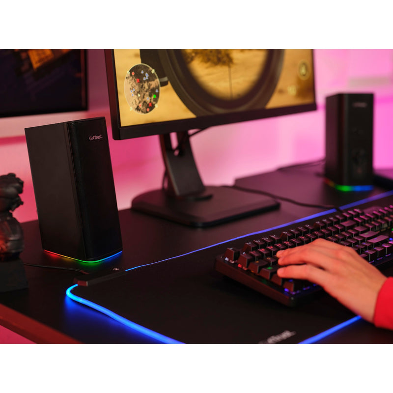 Afbeelding laden in galerijviewer, Trust gxt 612 cetic pc-luidspreker (zwart, bluetooth, rgb)

