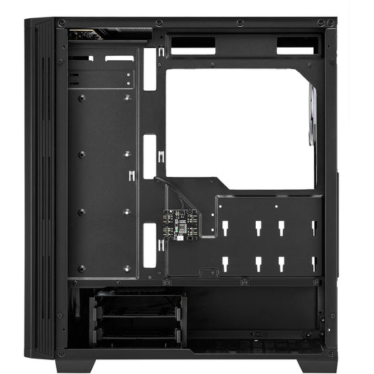 Sharkoon rgb lit 100 midi tower behuizing (zwart | 3x usb-a | rgb | window)