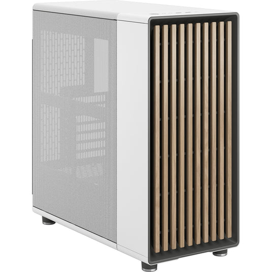 Fractal design north midi tower behuizing (wit houtkleur | 2x usb-a | 1x usb-c)