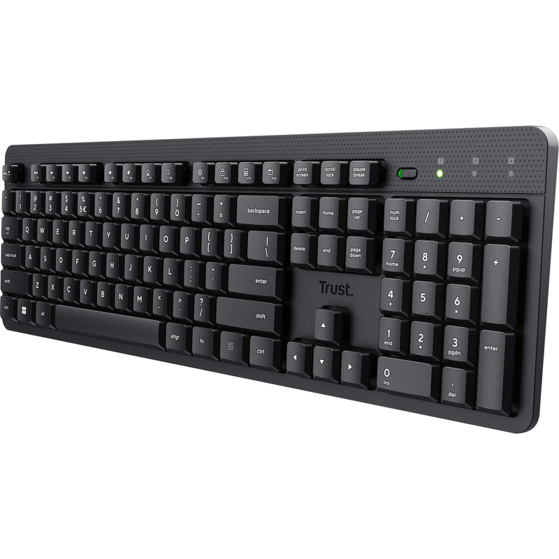 Afbeelding laden in galerijviewer, Trust ody ii draadloos toetsenbord (zwart, eu lay-out (qwerty), membraan, stil)
