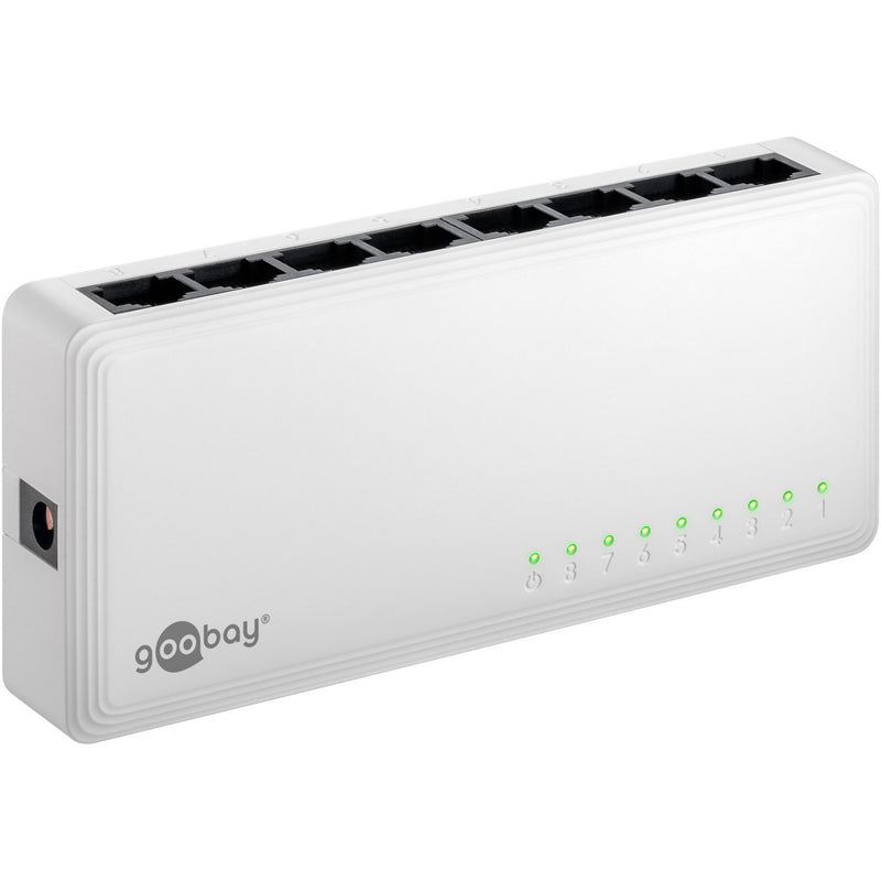 Afbeelding laden in galerijviewer, Goobay 8-poort gigabit ethernet switch (wit)
