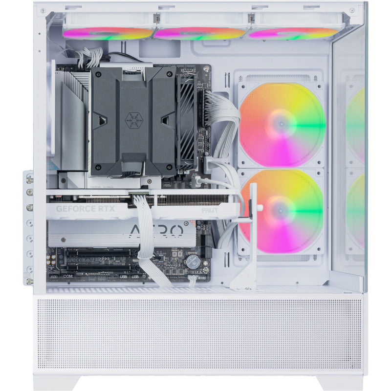 Afbeelding laden in galerijviewer, Silverstone lucid 05 mini tower behuizing (wit | 2x usb-a | 1x usb-c | rgb | tempered glass)

