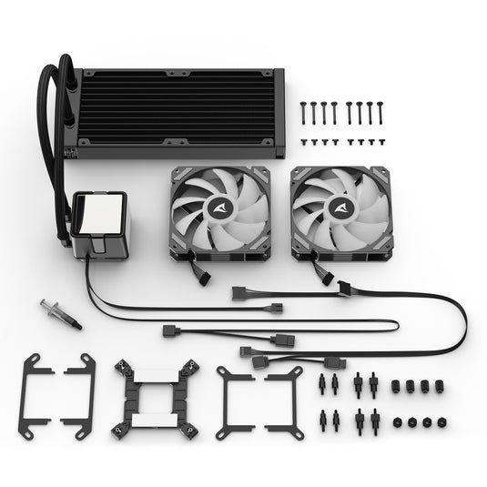 Sharkoon s50 argb waterkoeling (zwart, 4-pins pwm)