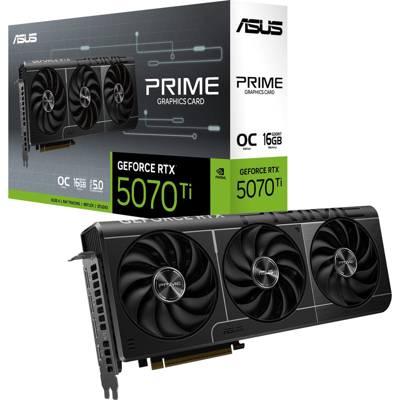 Afbeelding laden in galerijviewer, Asus prime geforce rtx 5070 ti oc 16g grafische kaart (3x displayport, 1x hdmi)
