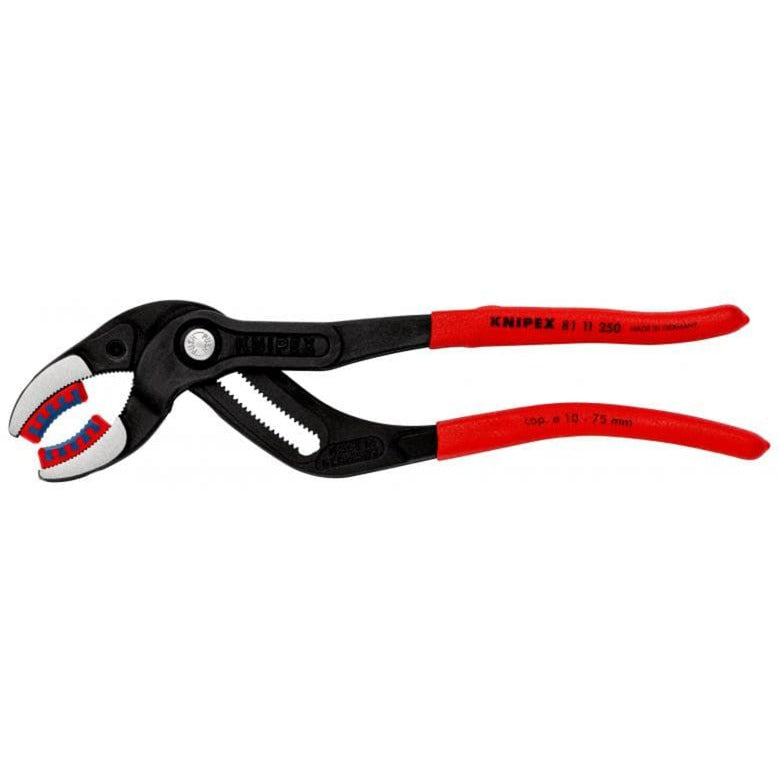 Afbeelding laden in galerijviewer, Knipex sifon en connectorentang 81 11 250 zweedse- waterpomp-tang (rood, 25 instelposities)
