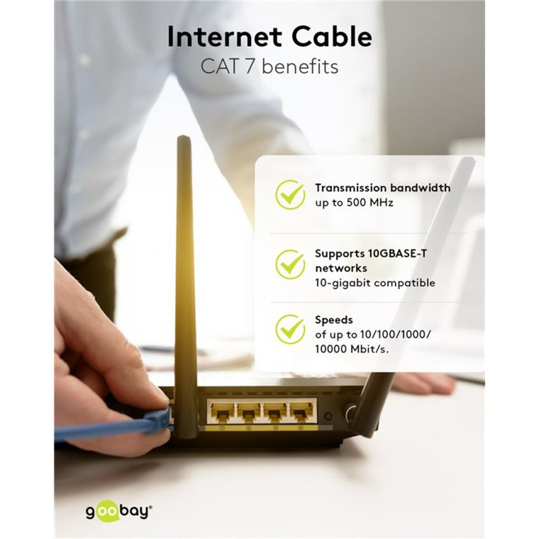 Afbeelding laden in galerijviewer, Goobay patchkabel cat 6a s ftp met cat 7 kabel (grijs, 20 m)
