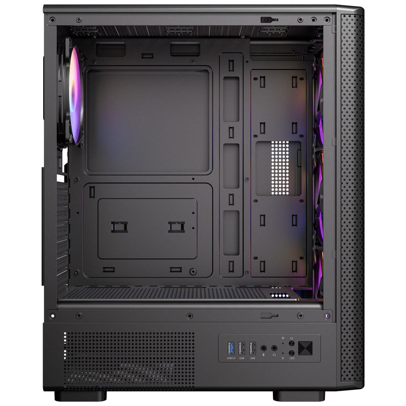 Afbeelding laden in galerijviewer, Antec vx310 argb midi tower behuizing (zwart | 3x usb-a | tempered glass)
