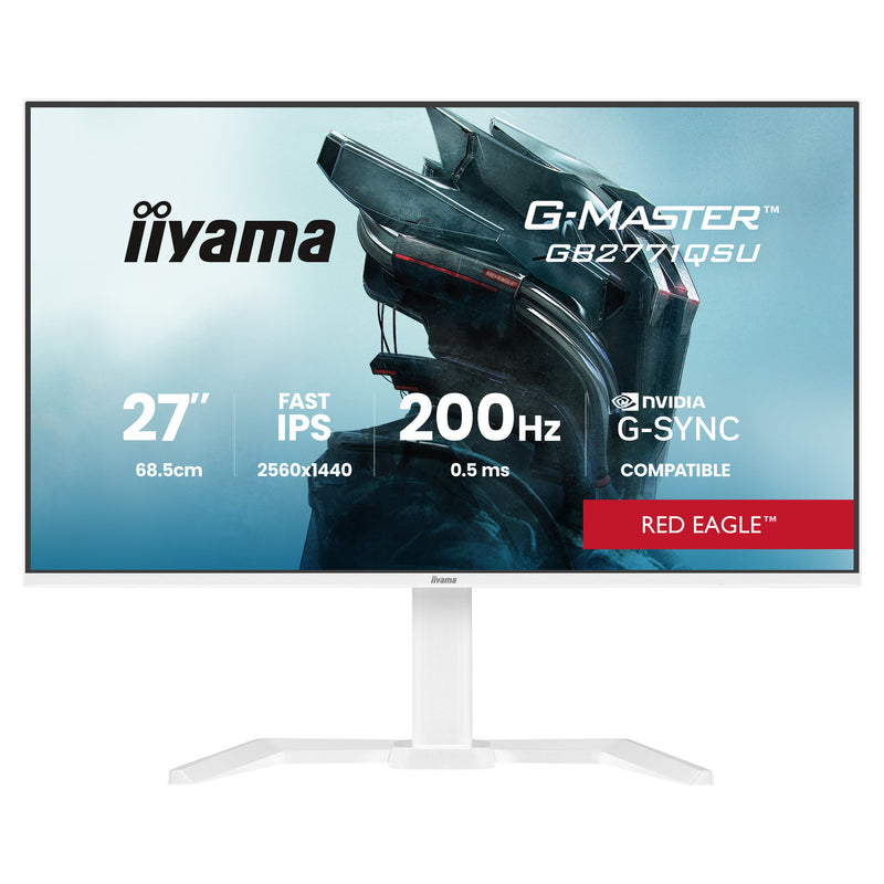 Afbeelding laden in galerijviewer, Iiyama g-master red eagle gb2771qsu-w1 27 gaming monitor (wit, 2x hdmi, displayport, 2x usb-a, 2x usb-c, 200 hz)
