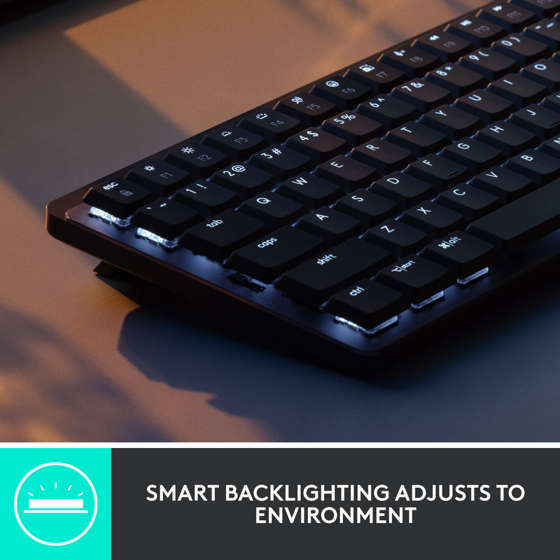Afbeelding laden in galerijviewer, Logitech mx mechanical mini toetsenbord (zwart, us-international lay-out (qwerty), gl tactile, 80% (tkl), bluetooth)
