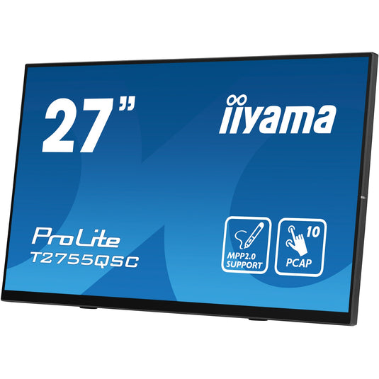 Iiyama prolite t2755qsc-b1 27 touchscreen monitor (zwart, 1x displayport, 1x hdmi, 2x usb-a)