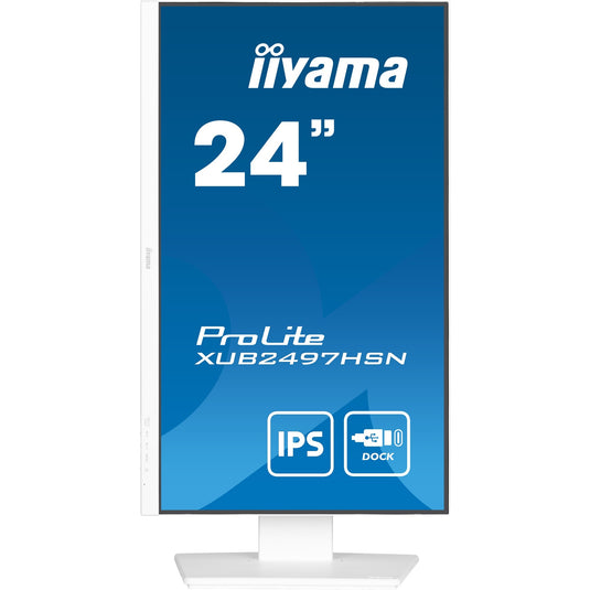 Iiyama prolite xub2497hsn-w2 23.8 monitor (wit, hdmi, displayport, 3x usb-a, usb-c, rj-45)