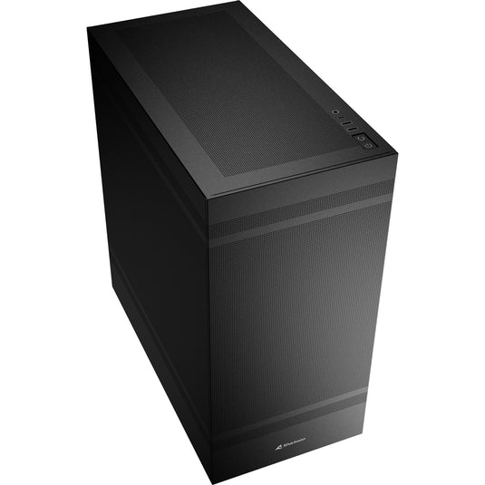 Sharkoon rebel c50 black midi tower behuizing (zwart | 2x usb-a | 1x usb-c)