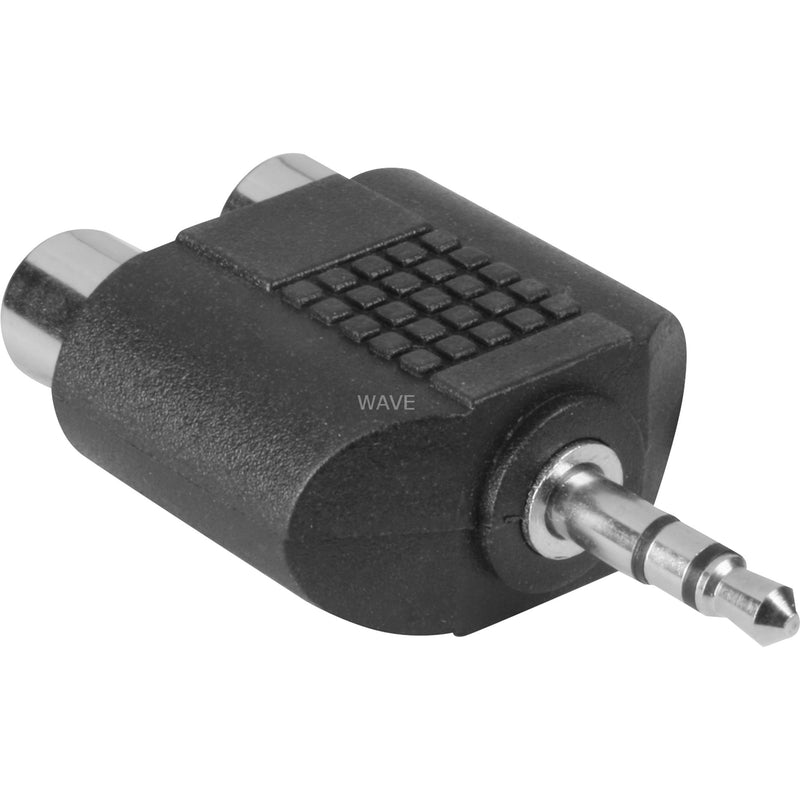 Afbeelding laden in galerijviewer, Goobay adapter 3,5mm jack > 2x tulp (zwart, stereo)
