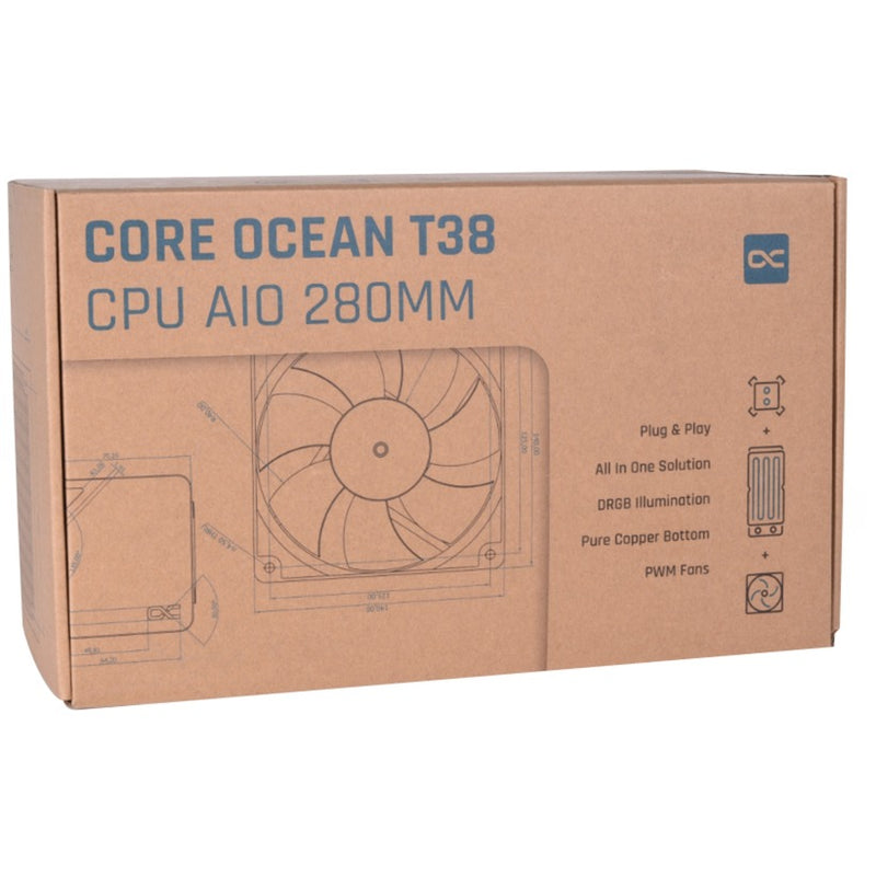 Afbeelding laden in galerijviewer, Alphacool core ocean t38 280 waterkoeling (zwart)
