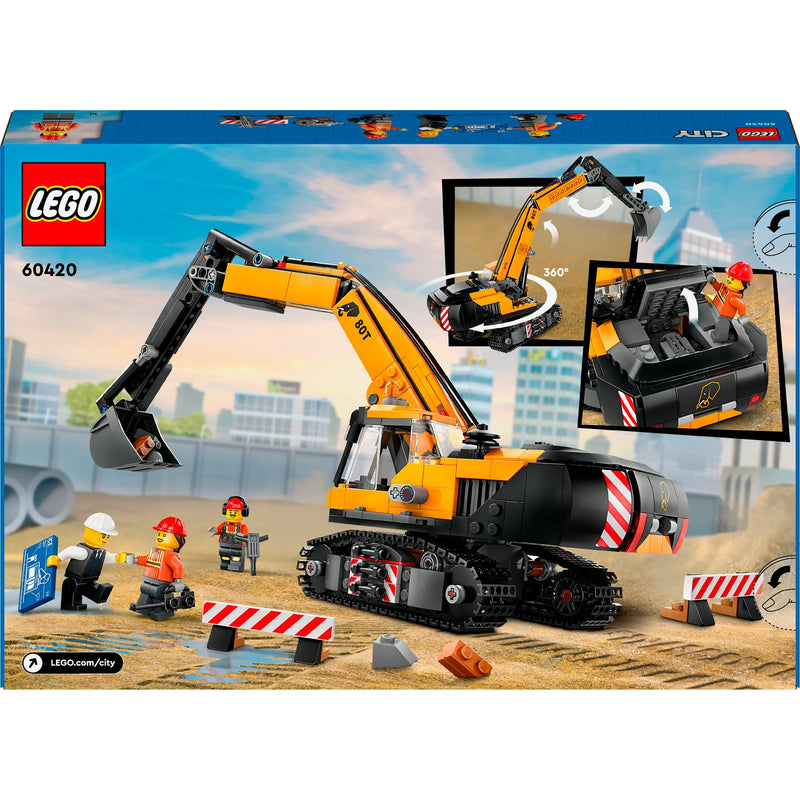 Afbeelding laden in galerijviewer, Lego city - gele graafmachine constructiespeelgoed (60420)
