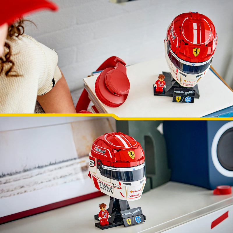 Afbeelding laden in galerijviewer, Lego editions scuderia ferrari hp helm van charles leclerc f1 auto bouwpakket voor kinderen 43014
