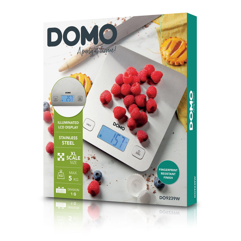 Afbeelding laden in galerijviewer, Domo do9239w keukenweegschaal prestige xl (roestvrij staal)
