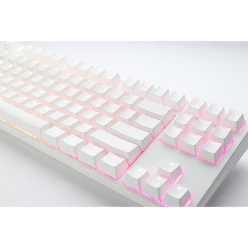 Afbeelding laden in galerijviewer, Ducky one 3 classic pure white tkl rgb mechanisch toetsenbord (wit, us lay-out (qwerty), cherry mx red, 80% (tkl), rgb leds, double-shot pbt, hot-swappable, quack mechanics)

