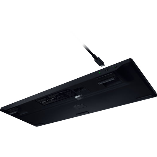 Razer blackwidow v4 hyperspeed mechanisch gaming toetsenbord (zwart, us lay-out (qwerty), low-profile green , 100%, double-shot pbt)