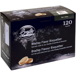 Bradley oak wood briketten rookhout (120 stuks)