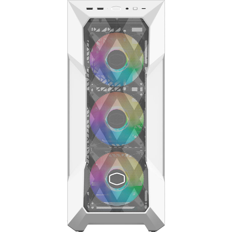 Afbeelding laden in galerijviewer, Cooler master masterbox td500 mesh v2 midi tower behuizing (wit | 2x usb-a | 1x usb-c | rgb | tempered glass)
