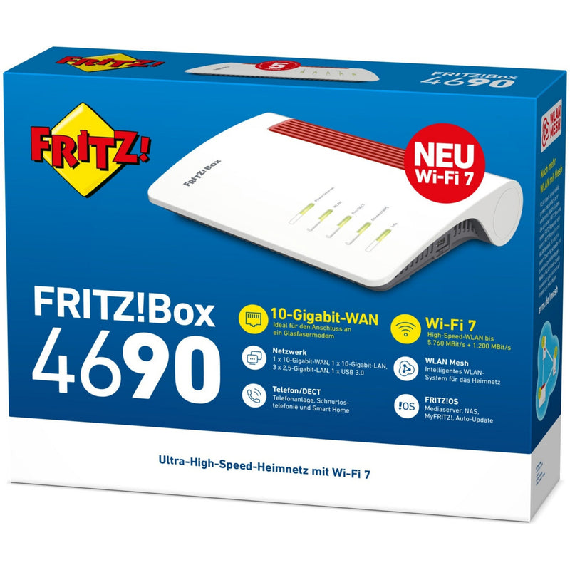 Afbeelding laden in galerijviewer, Fritz! box 4690 edition international router (wit rood)

