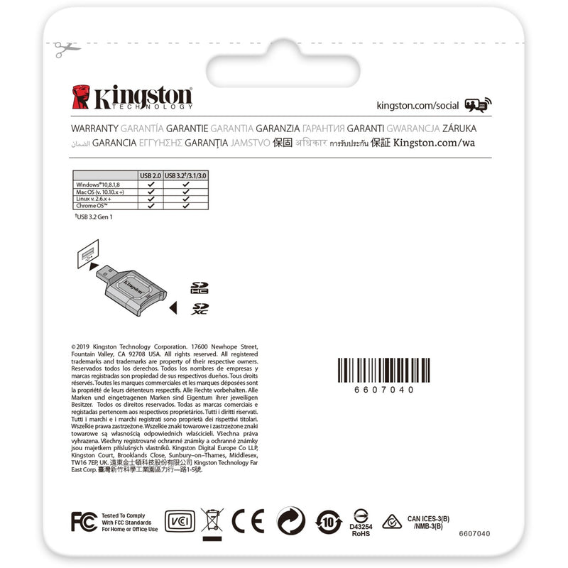 Afbeelding laden in galerijviewer, Kingston mobilelite plus sd reader kaartlezer (zwart, usb 3.2 gen 1)
