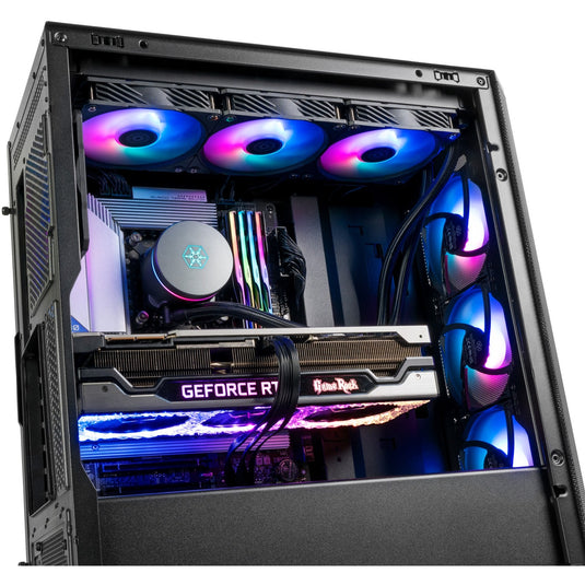Silverstone fara 514x midi tower behuizing (zwart | 2x usb-a | 1x usb-c | rgb | tempered glass)