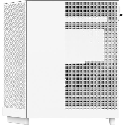Nzxt h6 flow midi tower behuizing (wit | 2x usb-a | 1x usb-c | tempered glass)