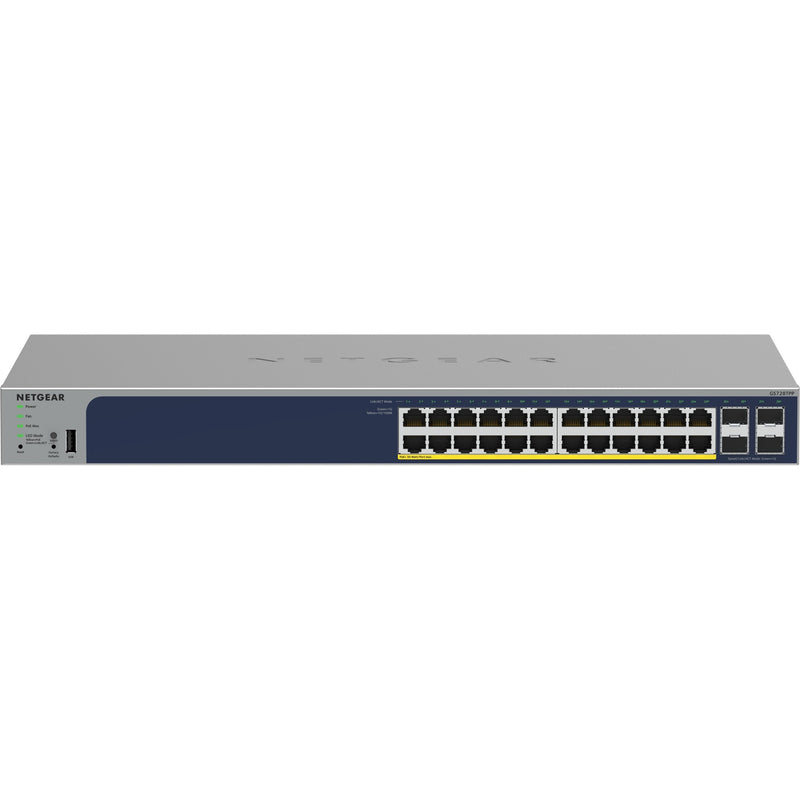 Afbeelding laden in galerijviewer, Netgear 24-port gigabit ethernet poe+ smart switch with 4 sfp ports (gs728tppv3)
